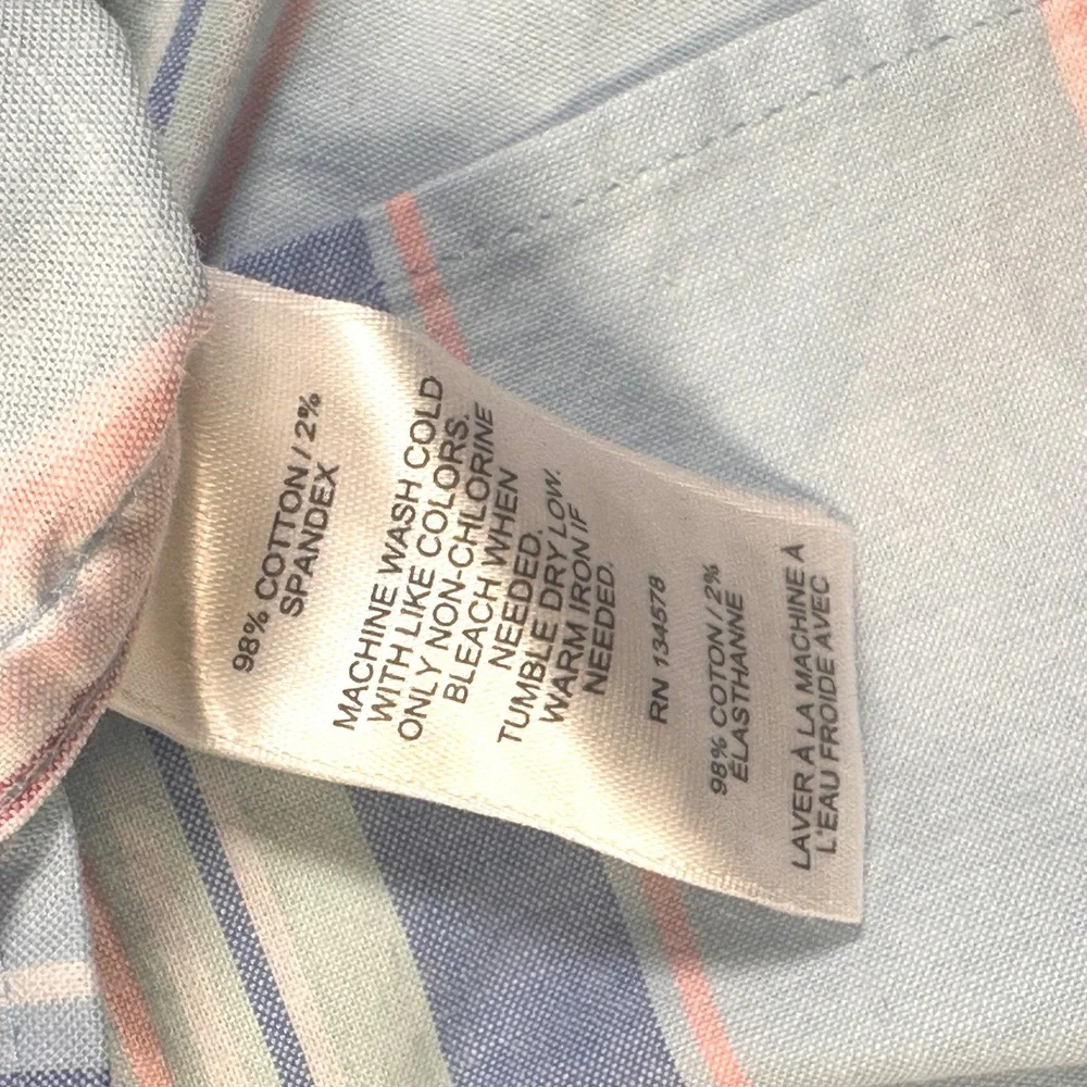 NWT Vineyard Vines Mens Awning‎ Stripe SS Classic Fit Shirt Jake Blue Large